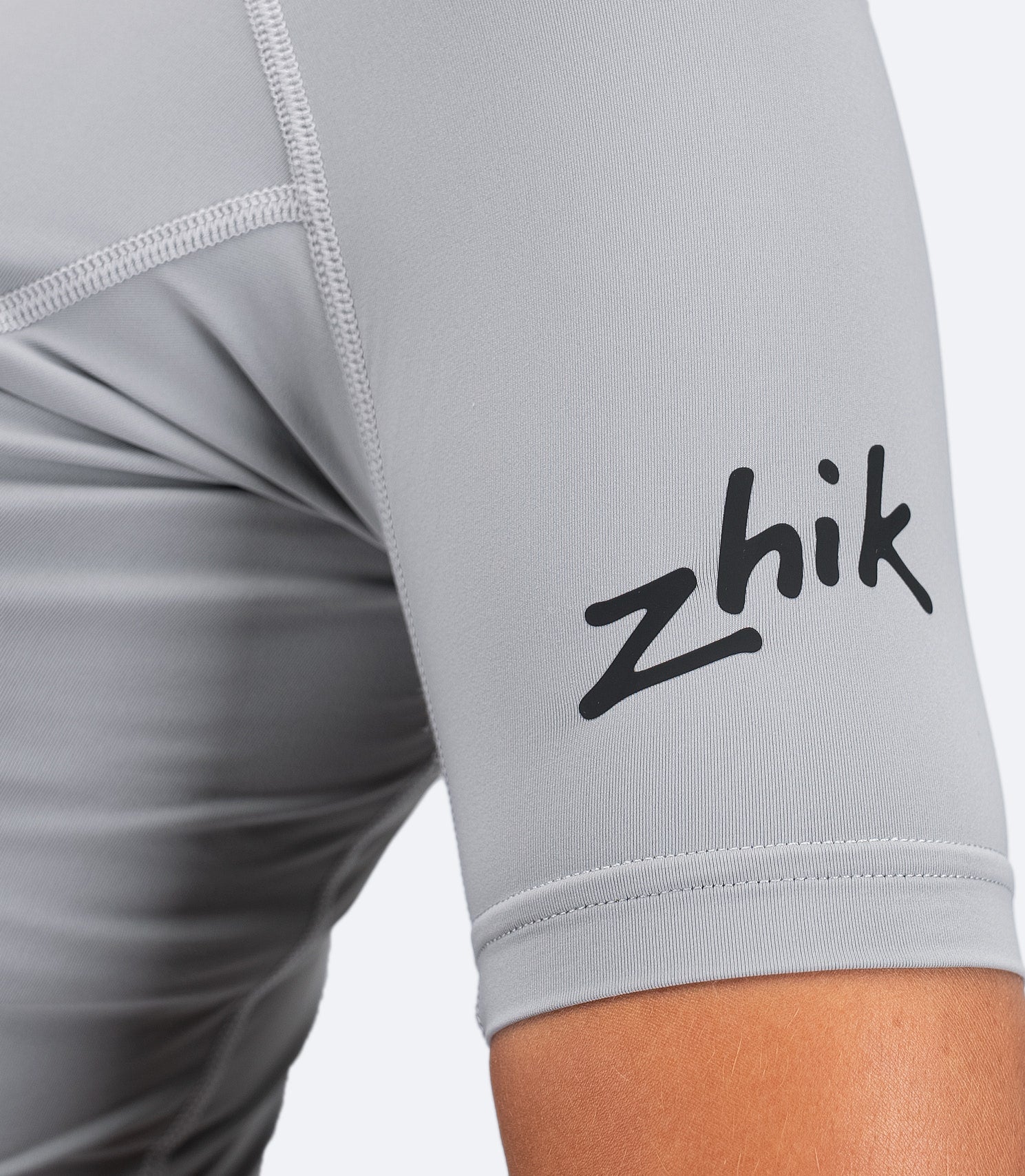 Womens Eco Spandex LT Short Sleeve Baselayer Top - Platinum-5