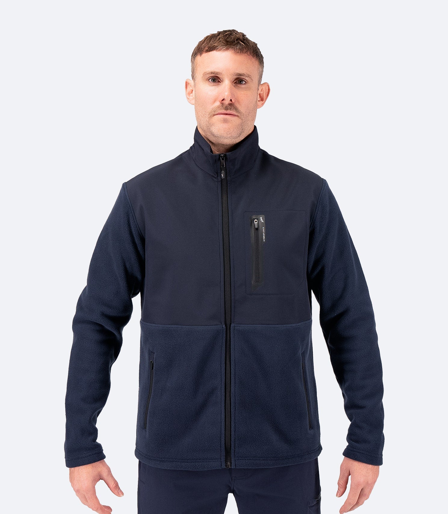 Mens Hybrid Fleece Jacket - Midnight Blue-1