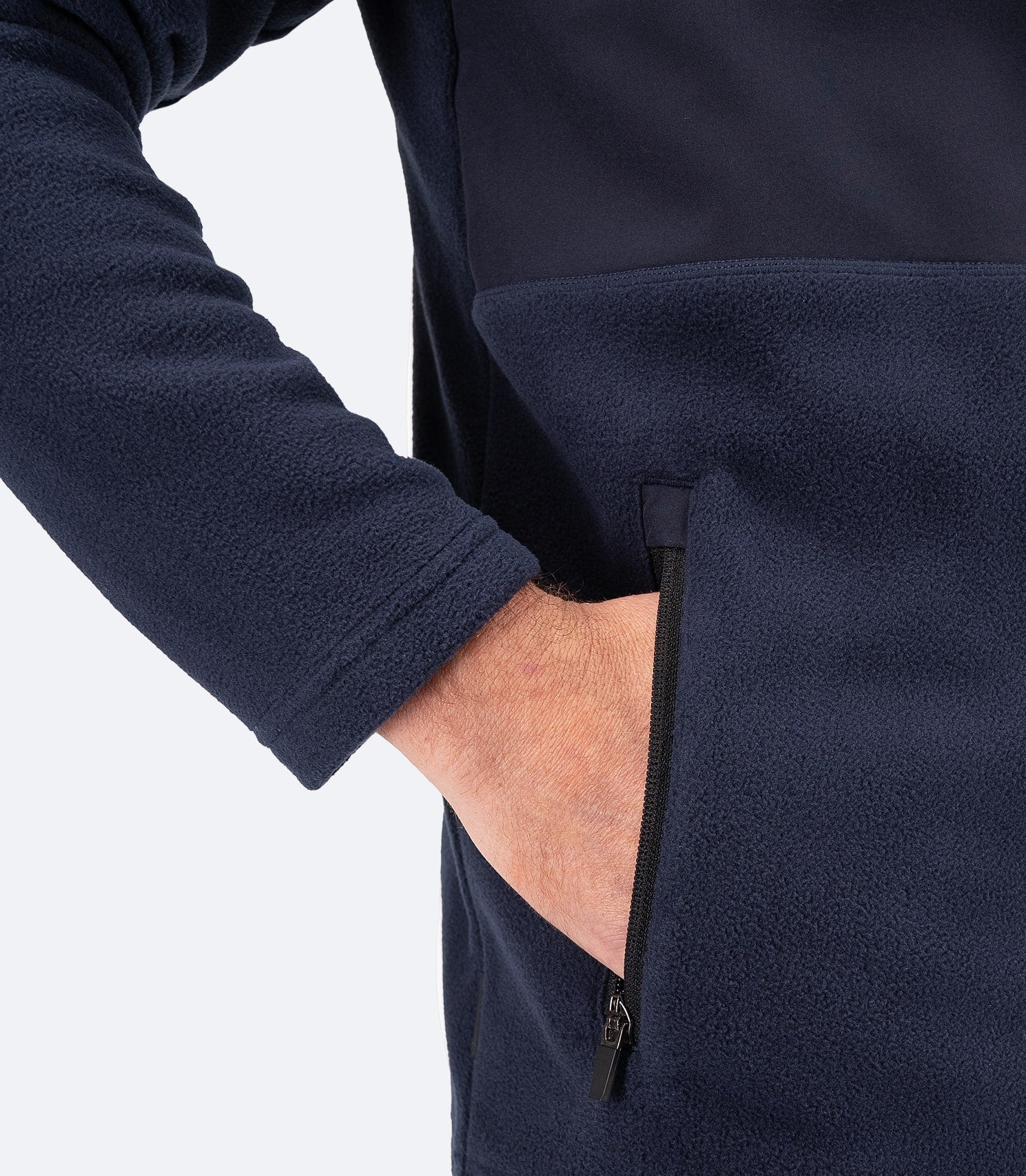 Mens Hybrid Fleece Jacket - Midnight Blue-4