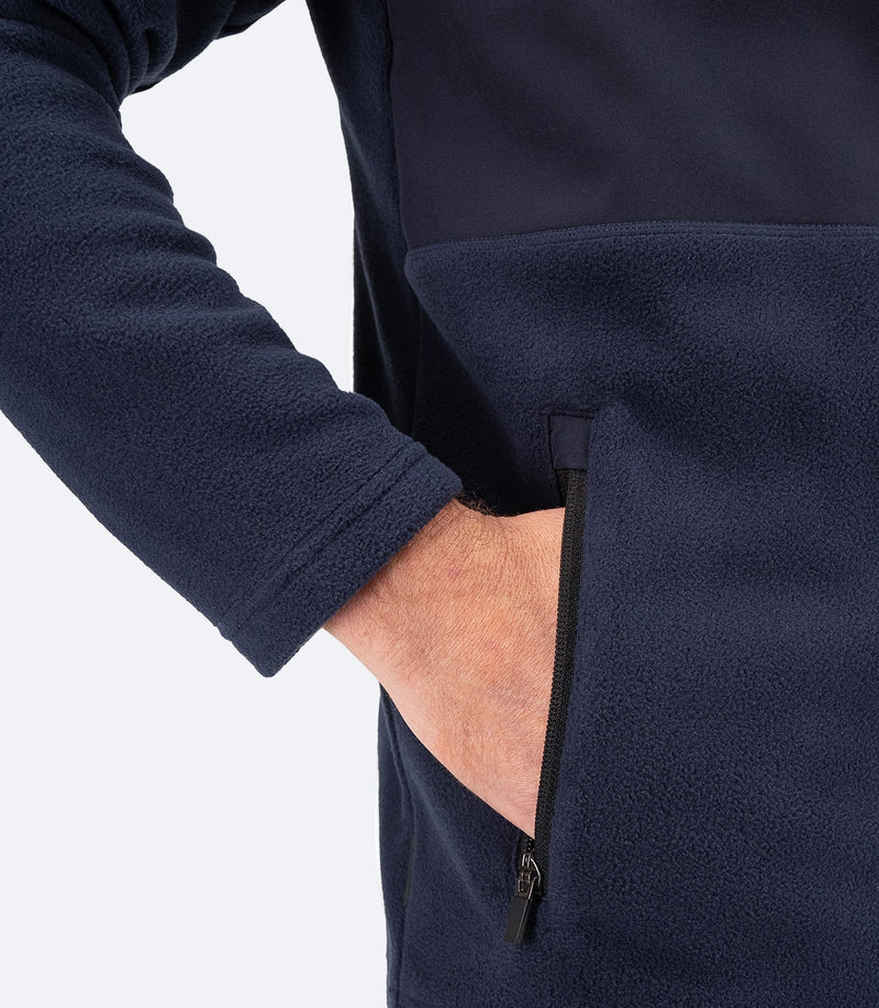 Mens Hybrid Fleece Jacket - Midnight Blue-4