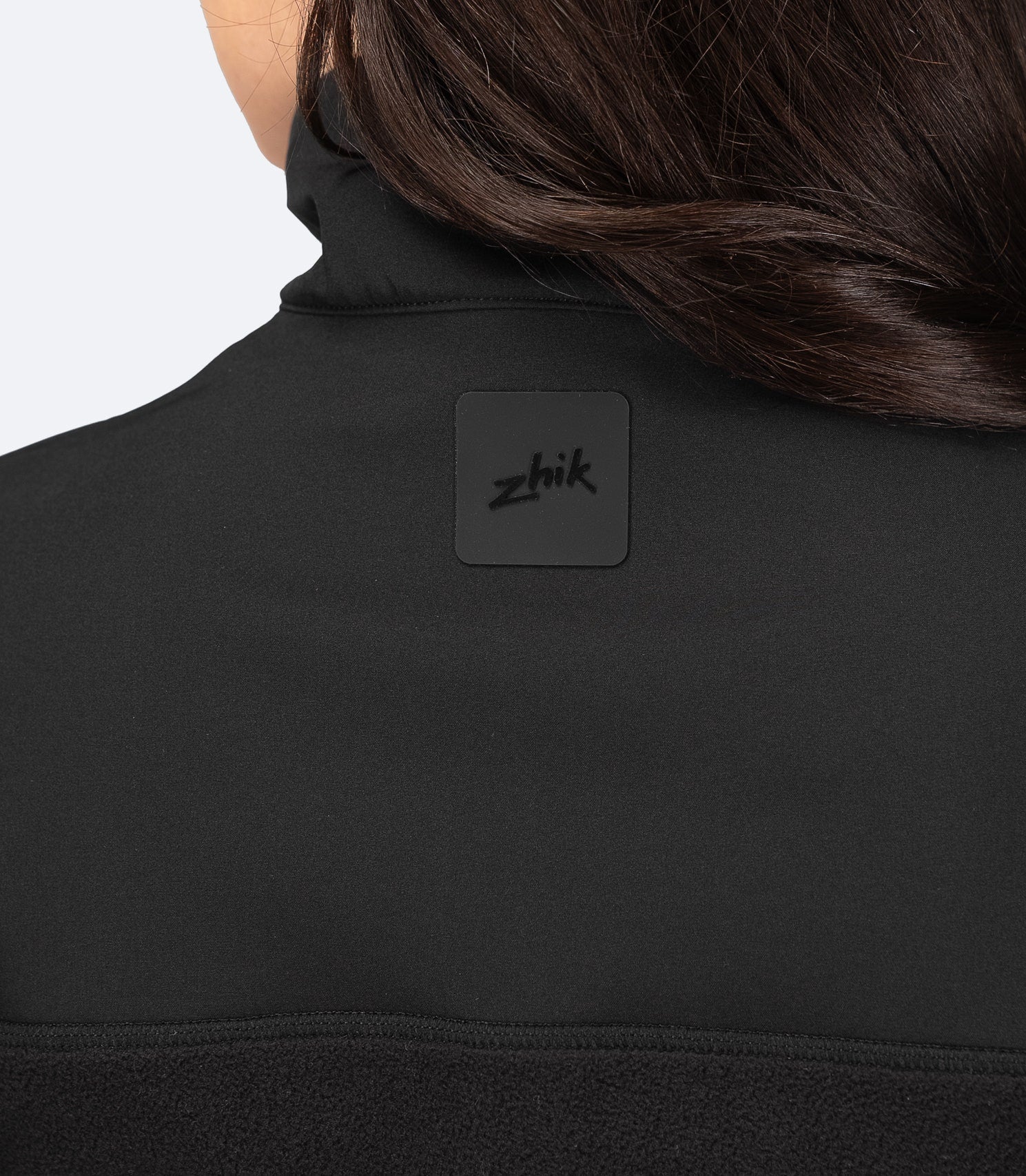 Womens Hybrid Fleece Jacket - Black-4