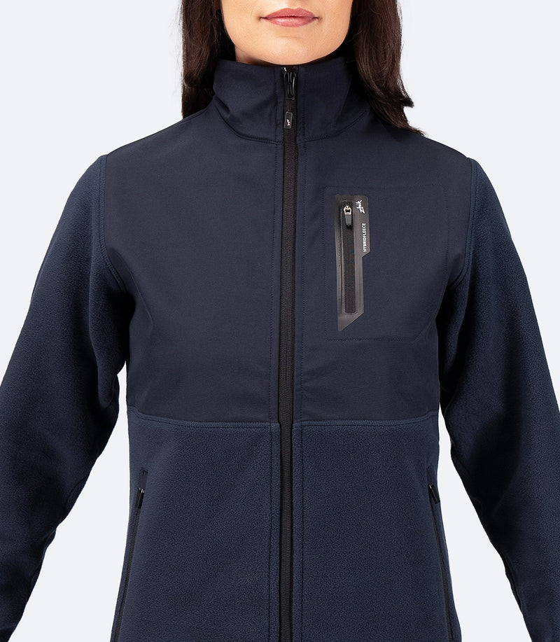 Womens Hybrid Fleece Jacket - Midnight Blue-8