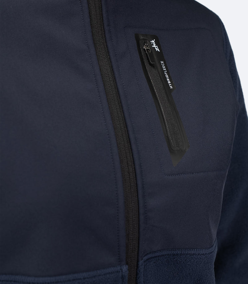 Womens Hybrid Fleece Jacket - Midnight Blue-2