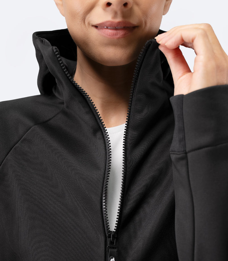 Womens Thermo TechFleece Hooded Jacket - Black-3