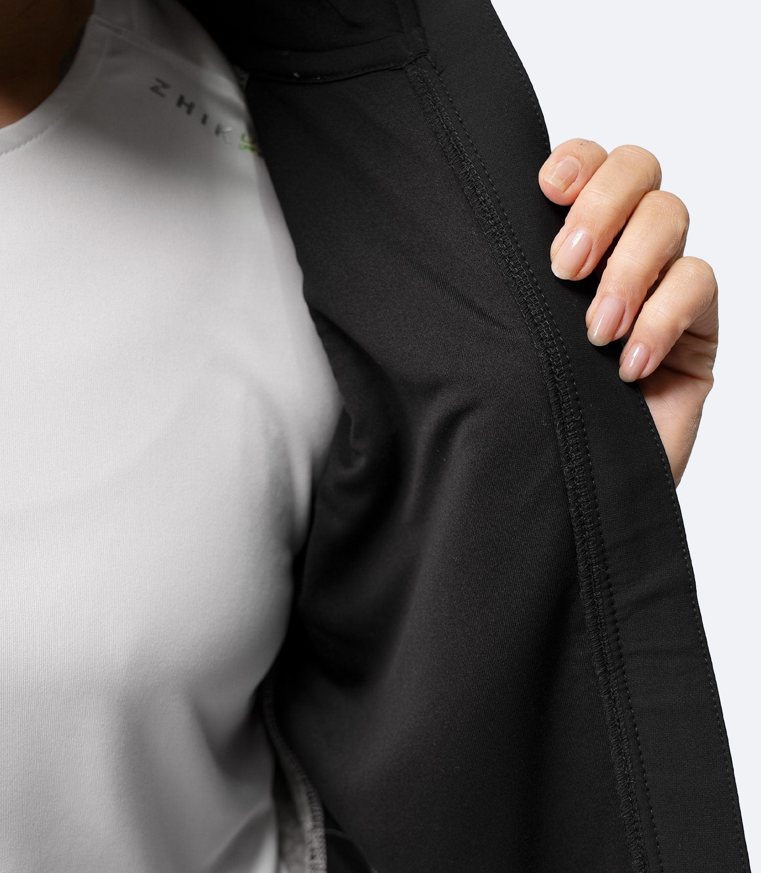 Womens Knit Fleece Jacket - Light Grey Marle-4