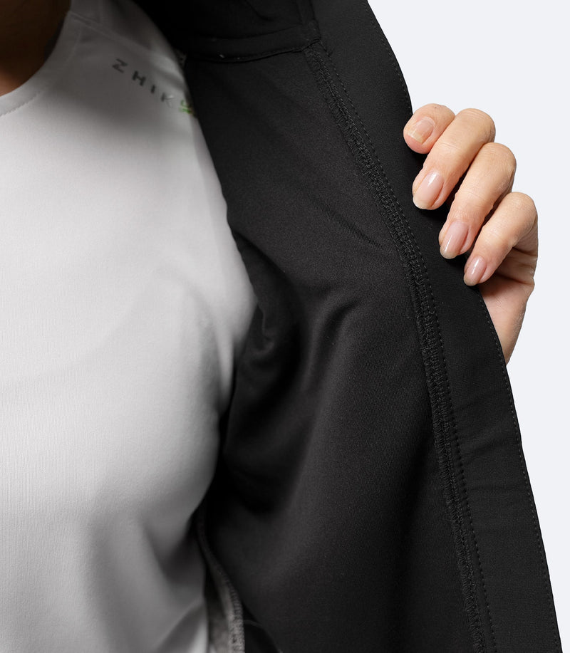 Womens Knit Fleece Jacket - Light Grey Marle-4