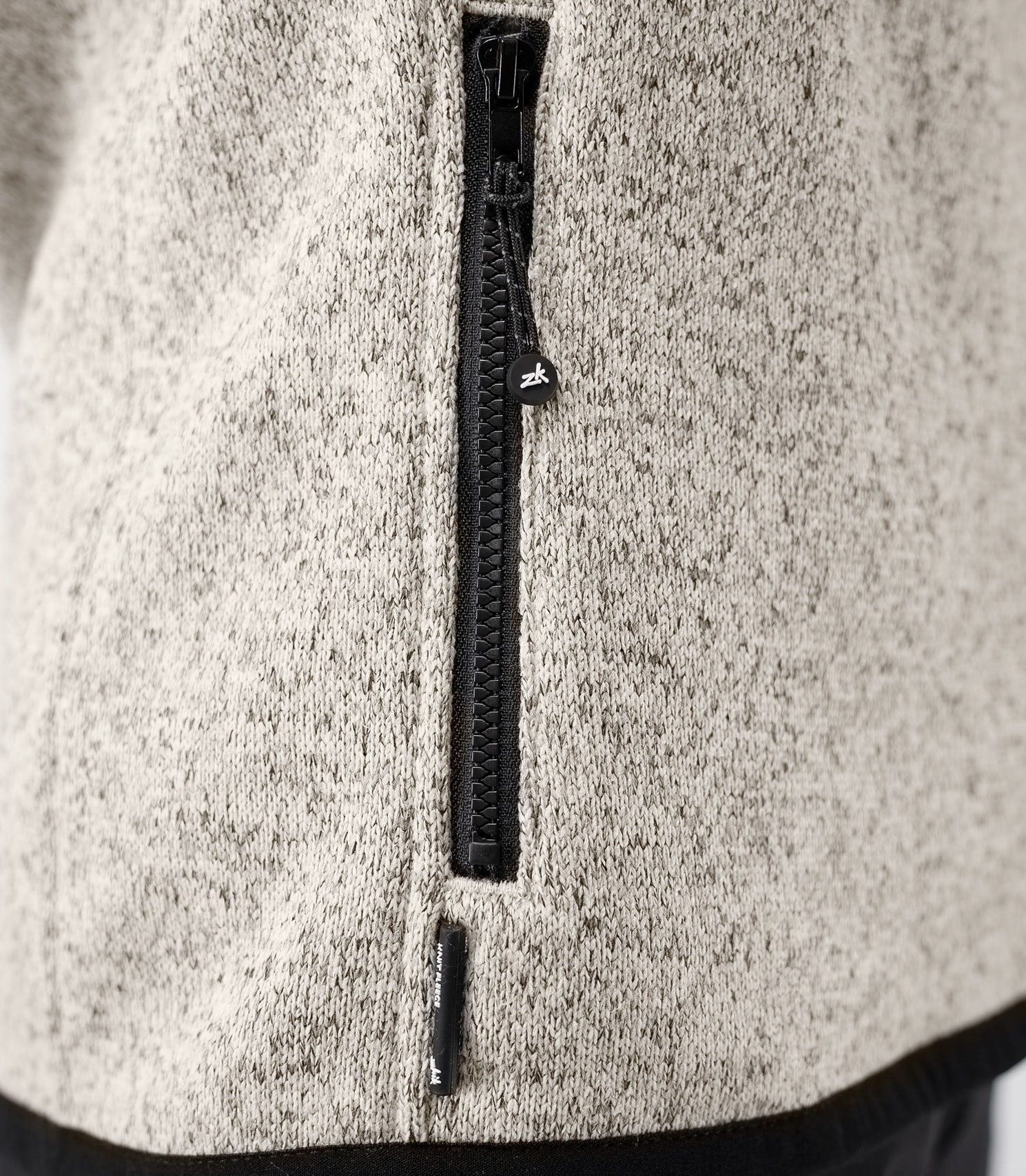 Womens Knit Fleece Jacket - Light Grey Marle-5