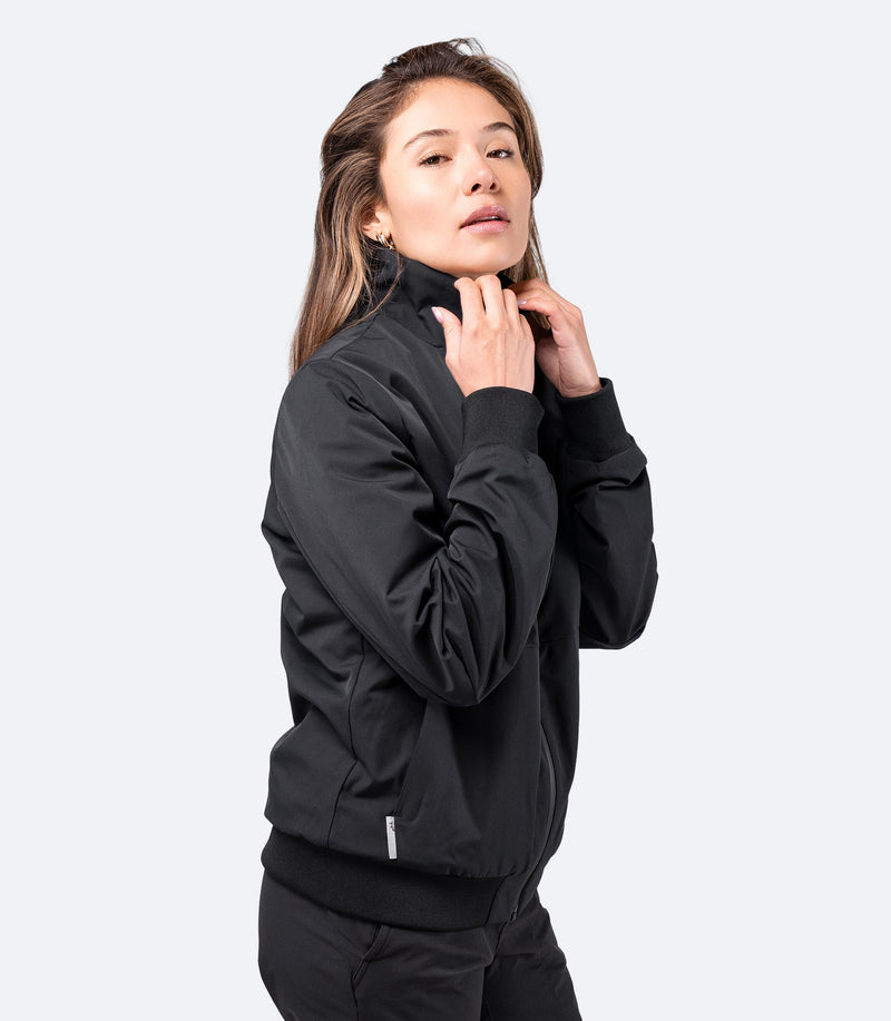 Womens Flight Jacket - Black-2