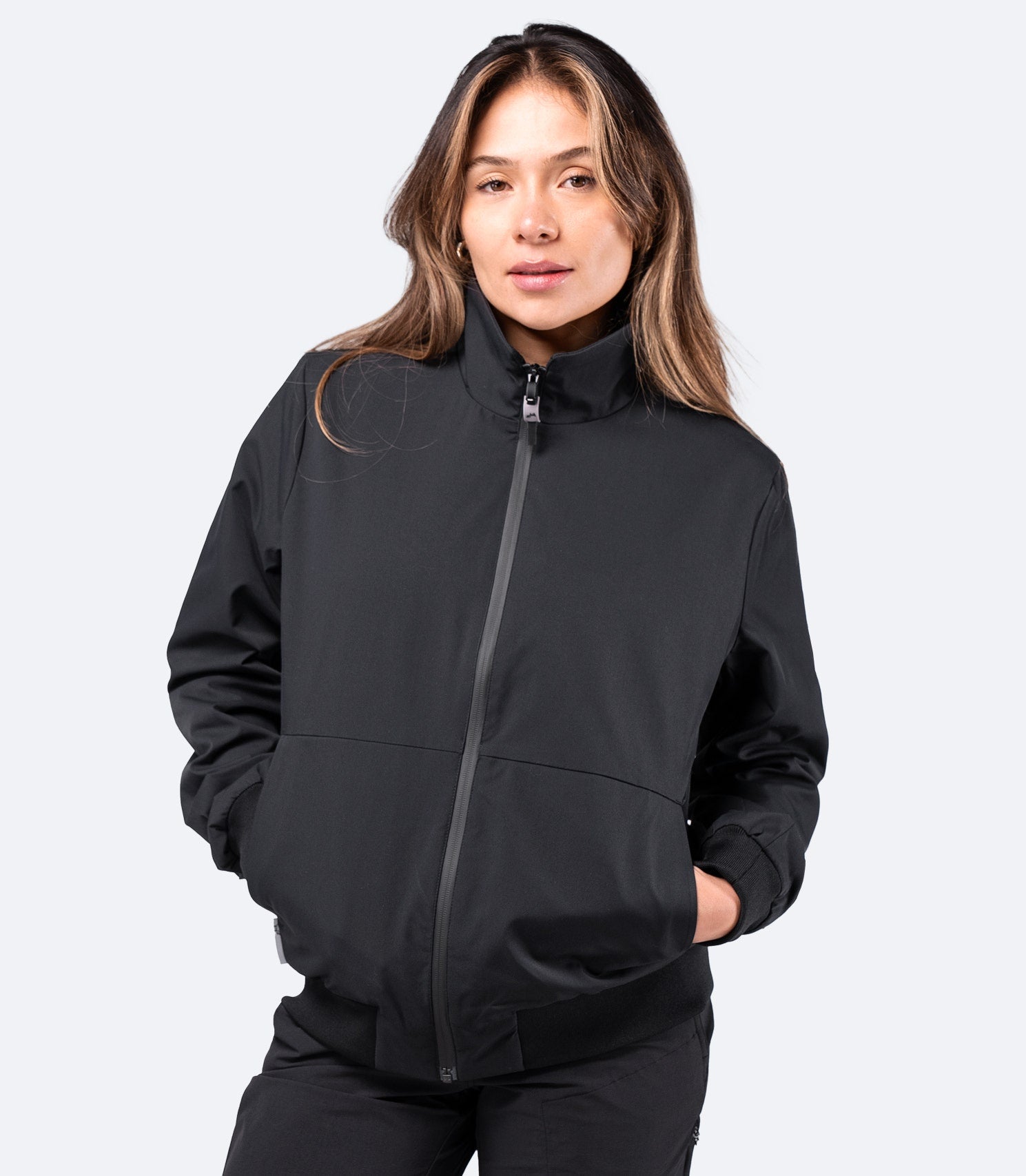 Womens Flight Jacket - Black-1