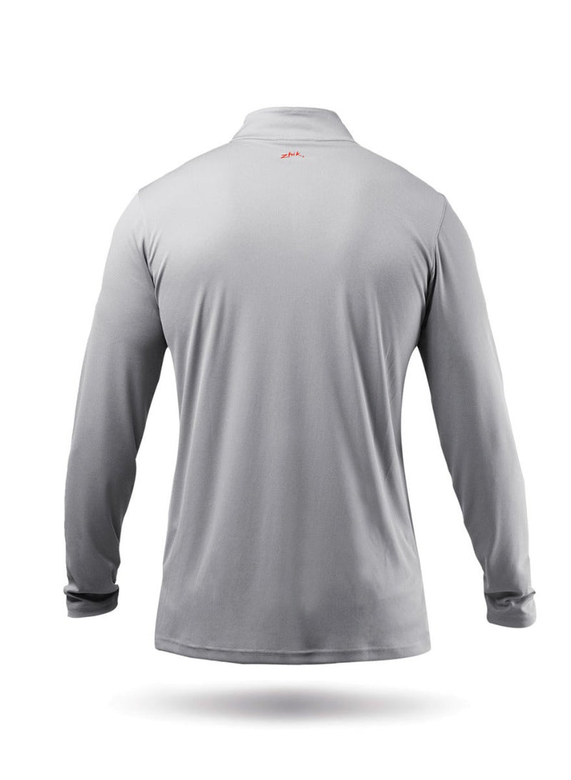 Mens UVActive High Collar 1/4 Zip Top - Grey-7