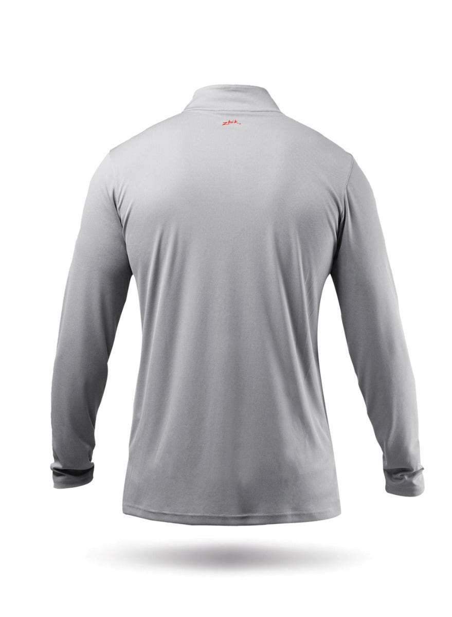 Mens UVActive High Collar 1/4 Zip Top - Grey-9