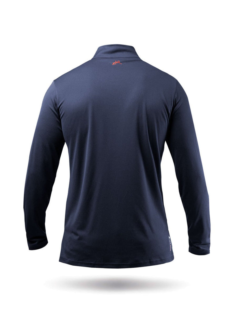 Mens UVActive High Collar 1/4 Zip Top - Navy-10