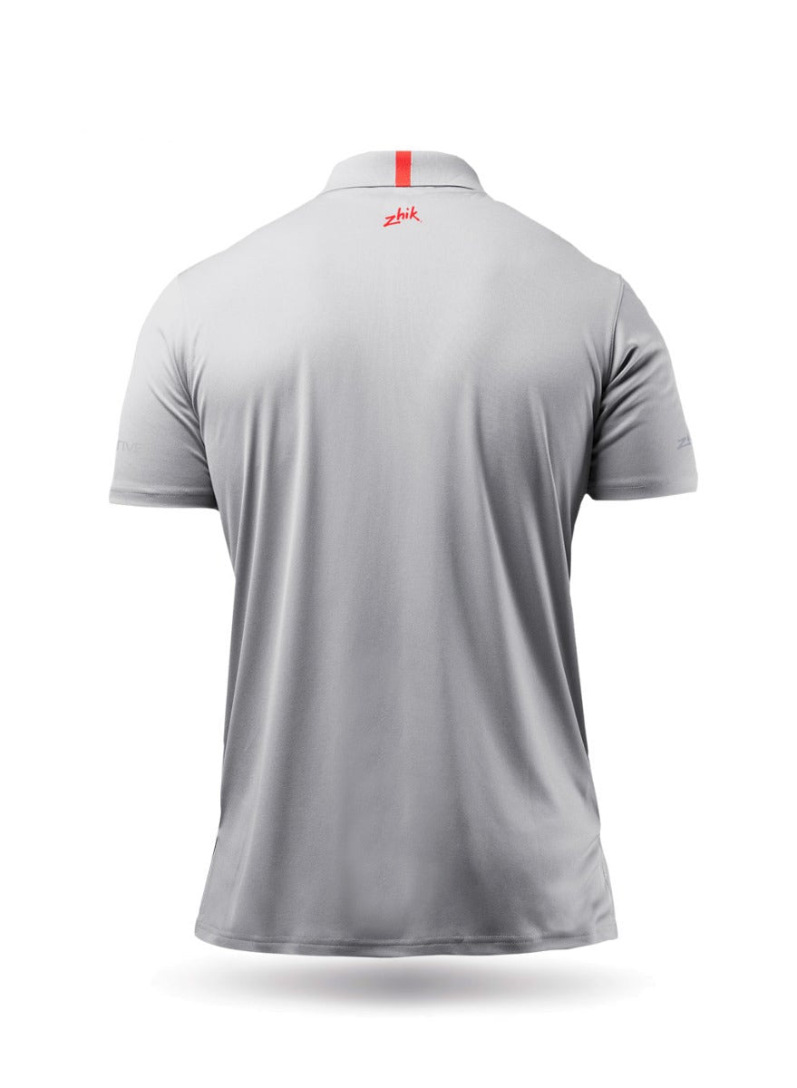 Mens UVActive Zip Sports Polo - Grey-9