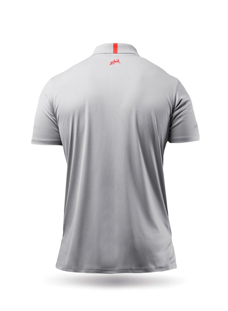 Mens UVActive Zip Sports Polo - Grey-9