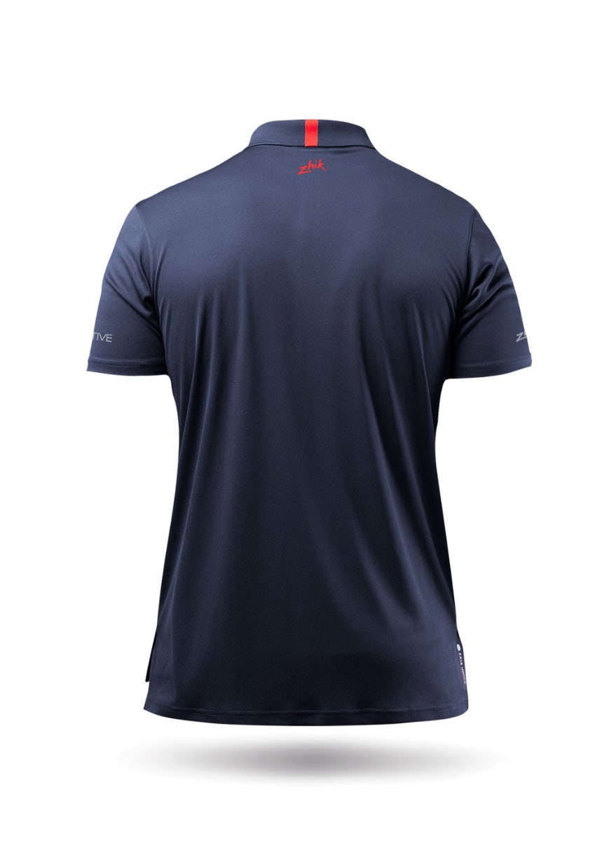 Mens UVActive Zip Sports Polo - Navy-8