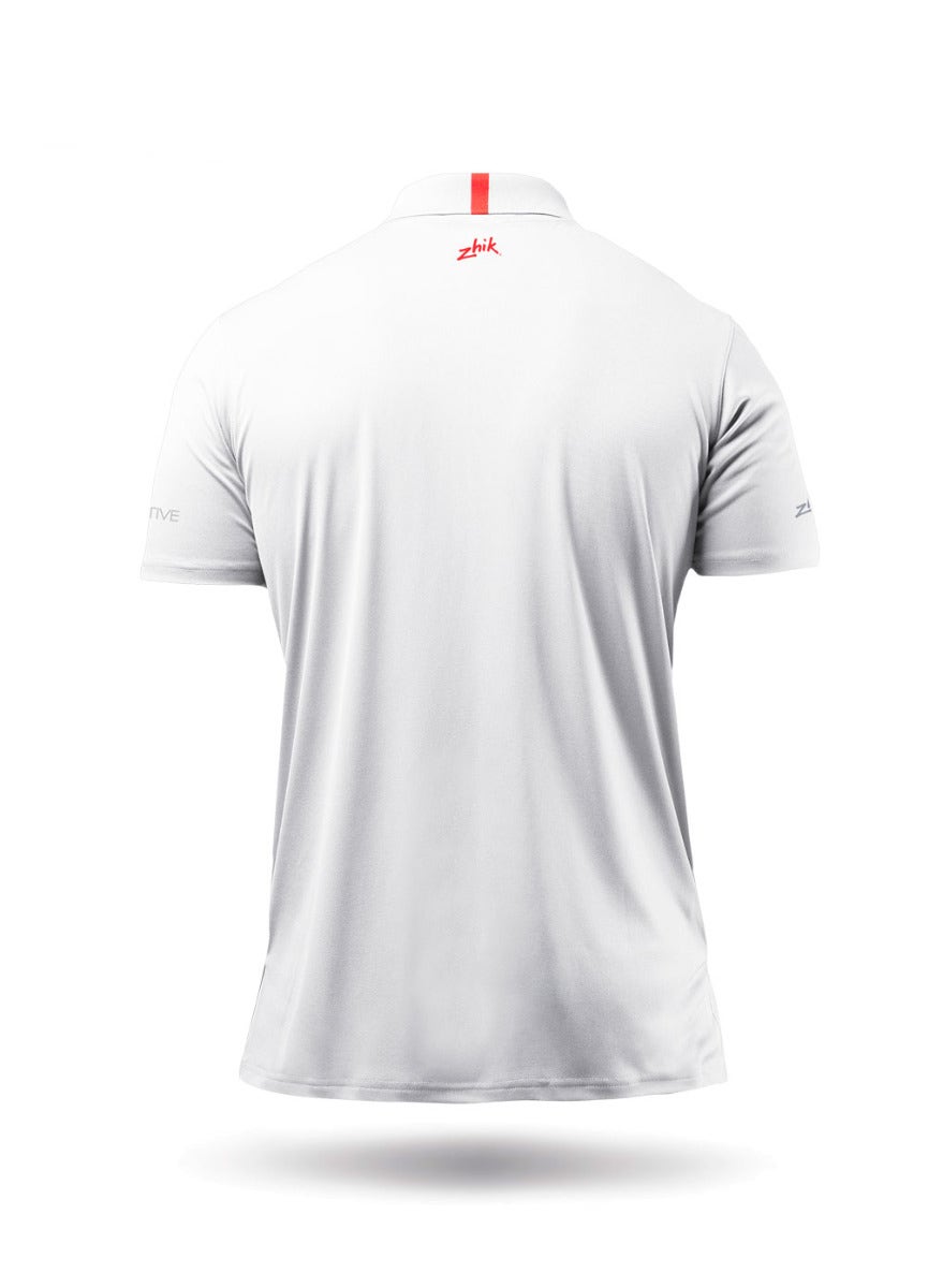 Mens UVActive Zip Sports Polo - White-9