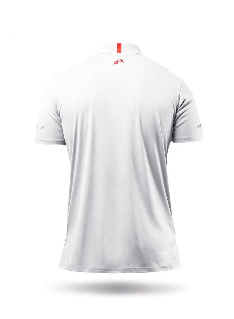 Mens UVActive Zip Sports Polo - White-11