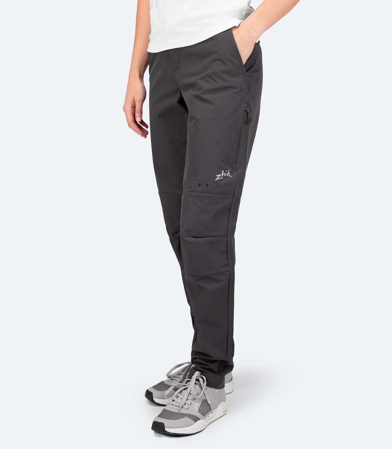 Womens Dark Grey Deck Pant-1