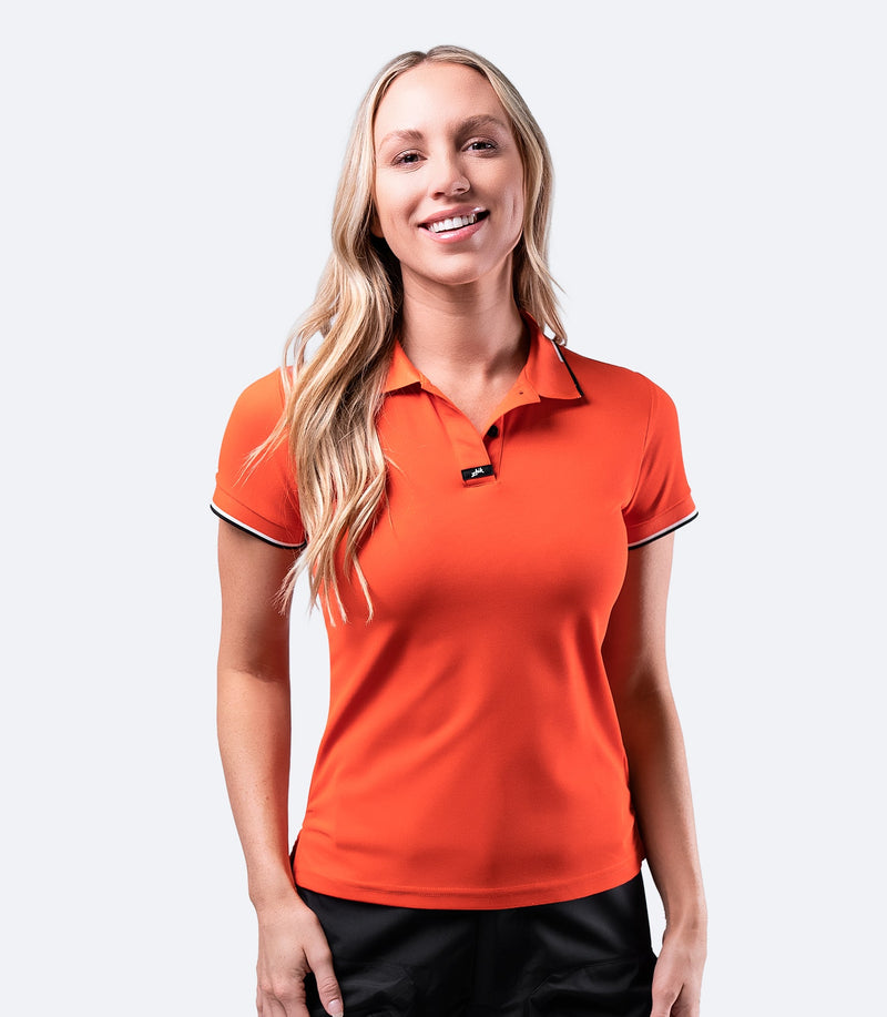 Womens Elite Polo - Ocean Red-1