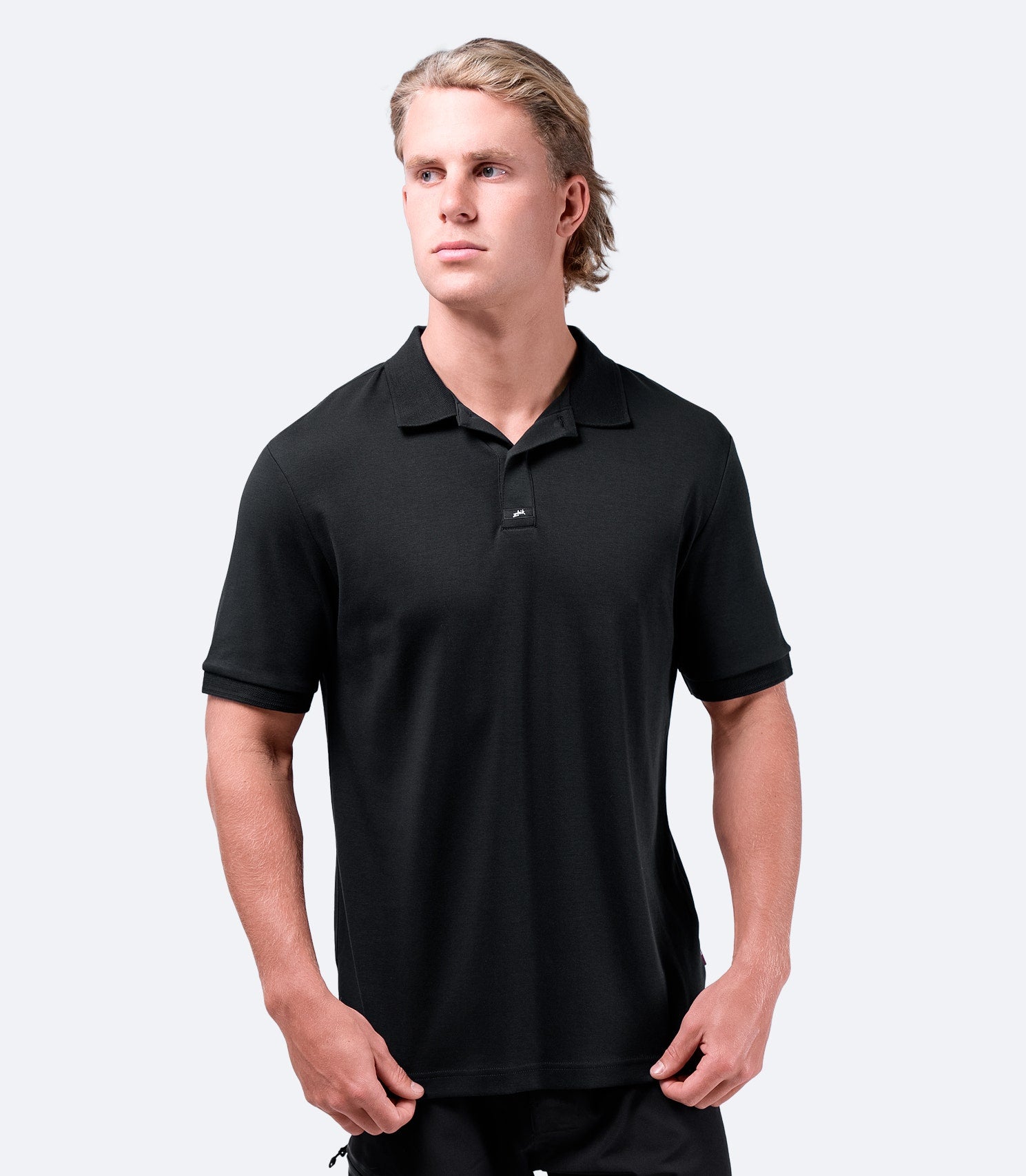 Mens Pima Cotton Polo - Black-1