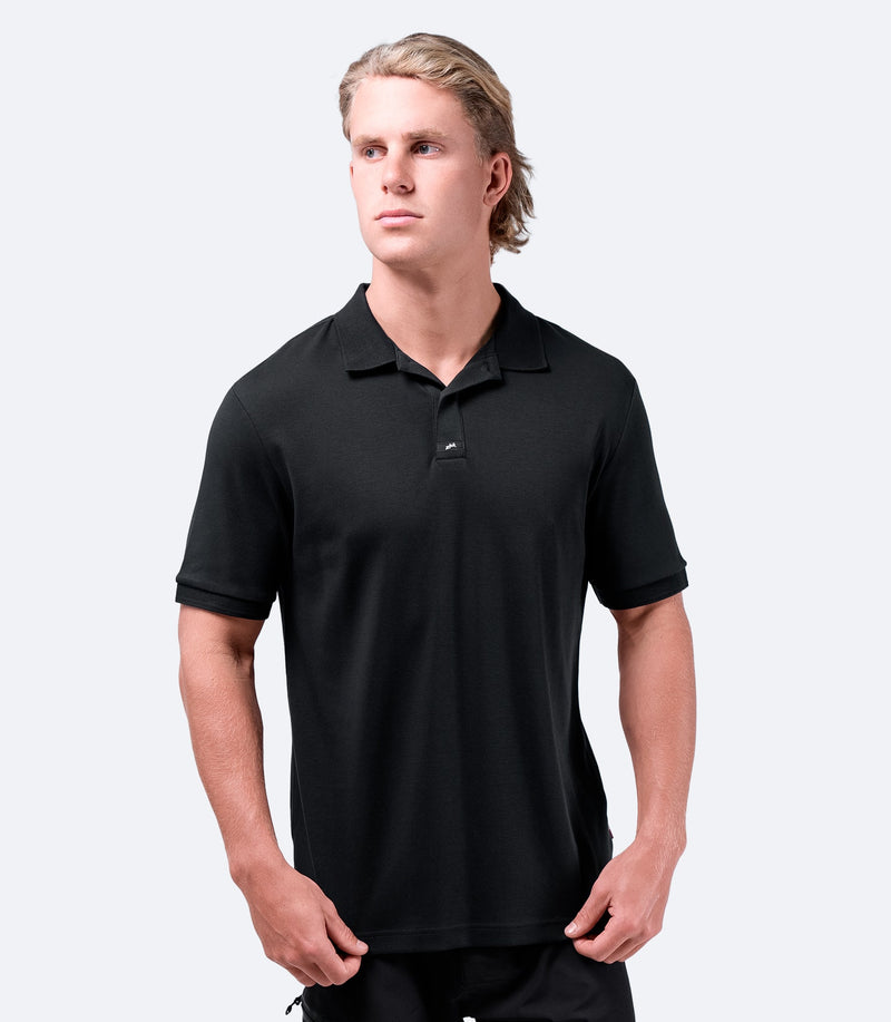 Mens Pima Cotton Polo - Black-1