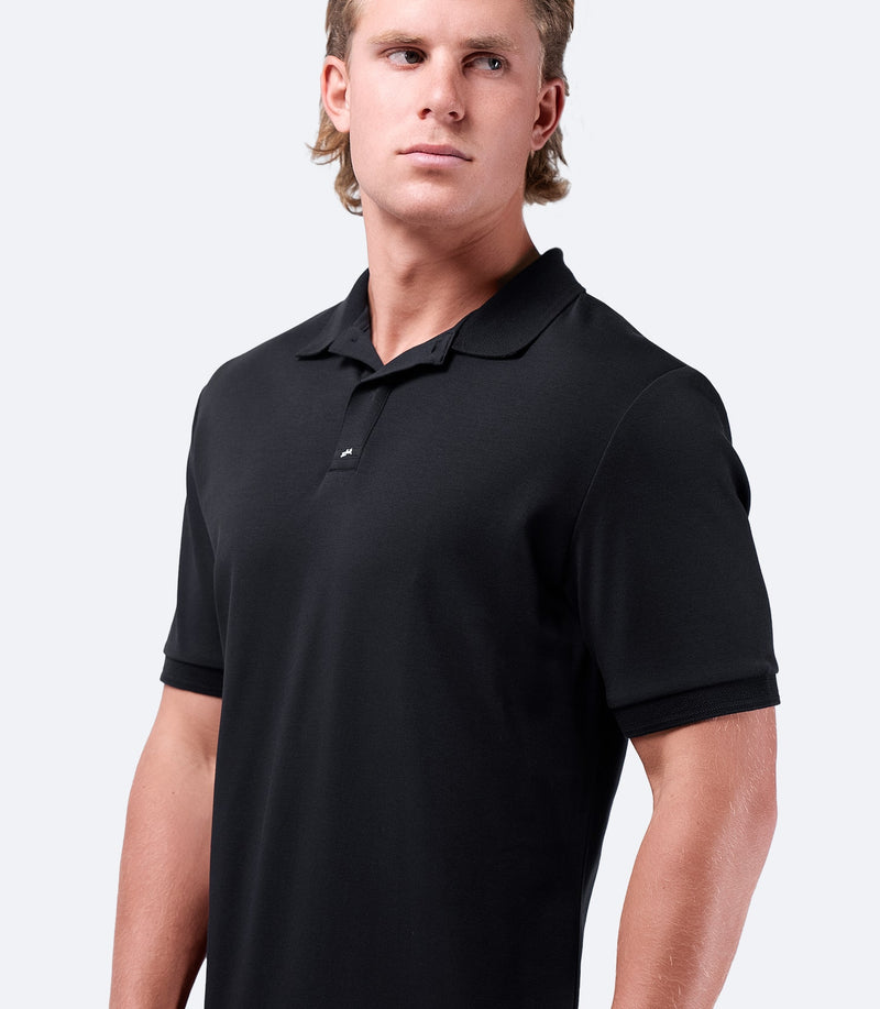 Mens Pima Cotton Polo - Black-3