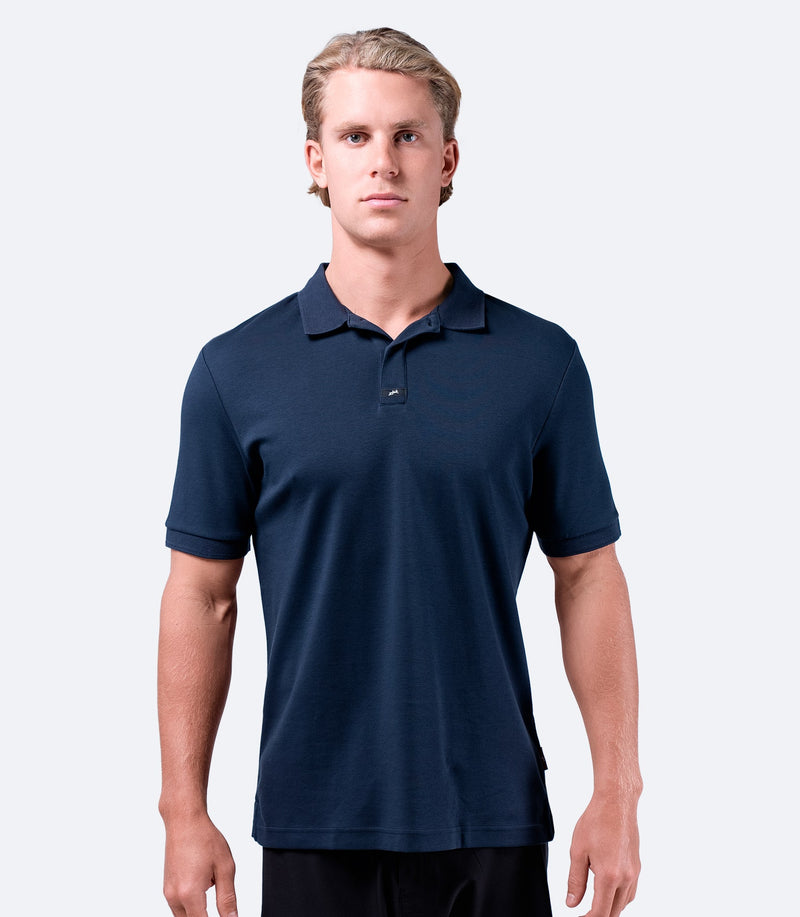 Mens Pima Cotton Polo - Navy-1