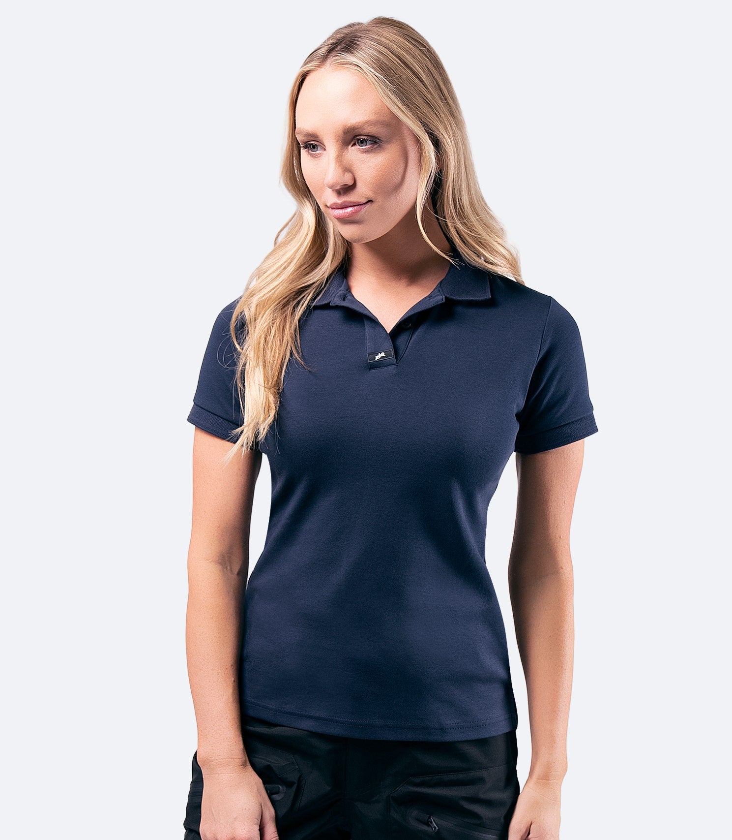 Womens Pima Cotton Polo - Navy