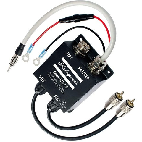 Shakespeare 5257-S antennesplitter til VHF-radio, AIS-modtager og AM / FM-stereo-1