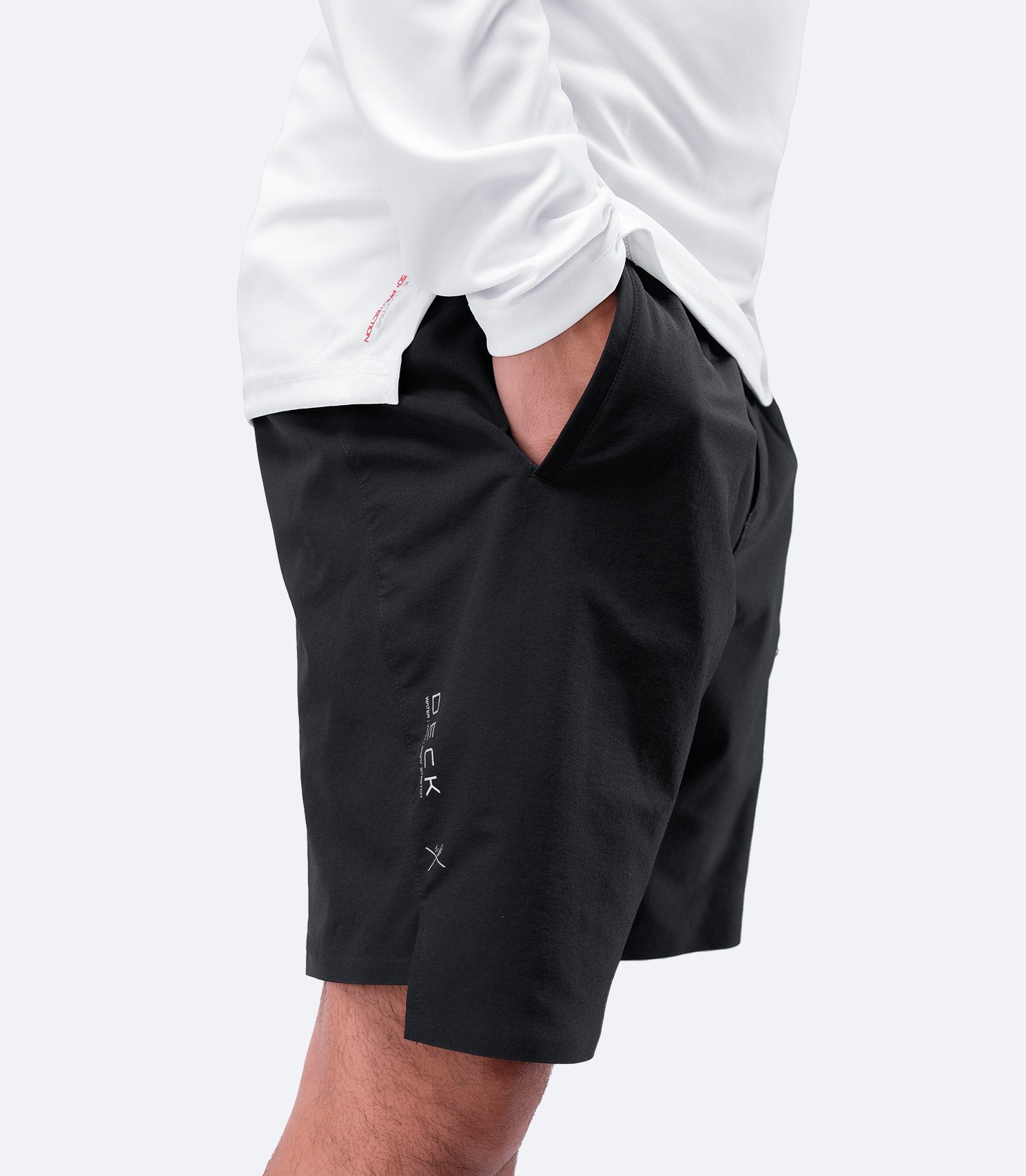 Mens Black Deck Shorts-1