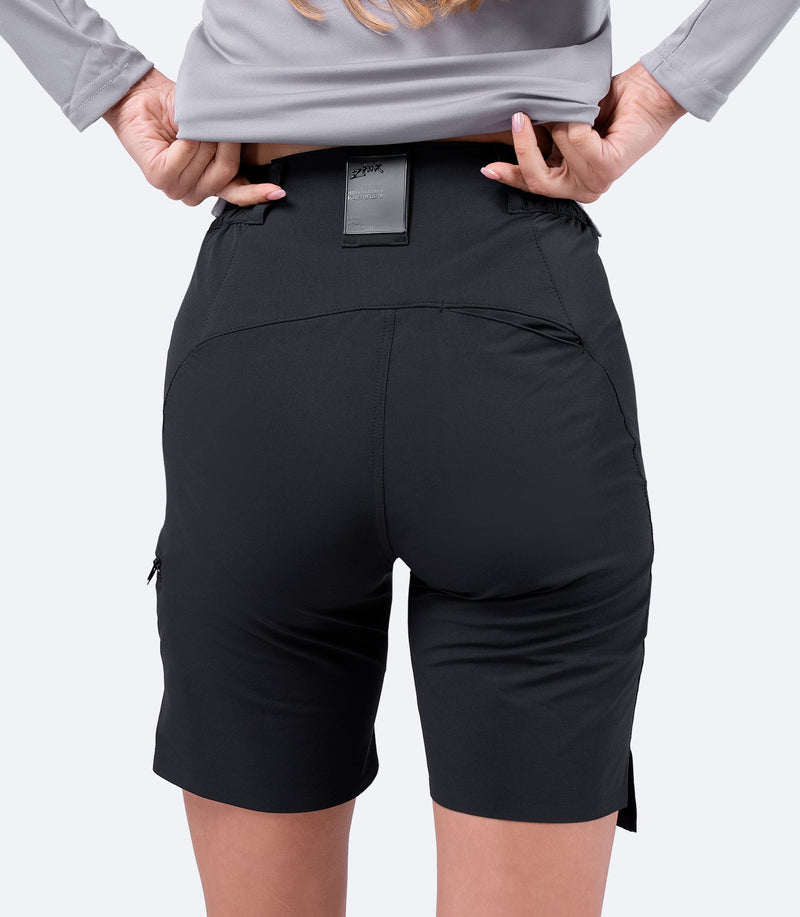 Womens Black Deck Shorts-3