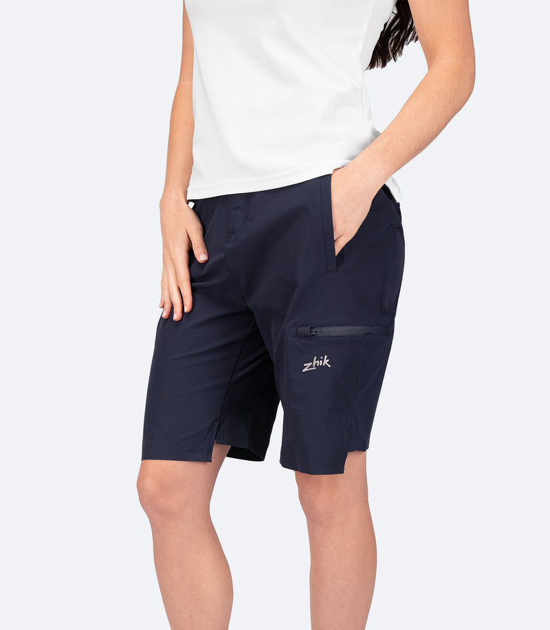 Womens Navy Deck Shorts-1