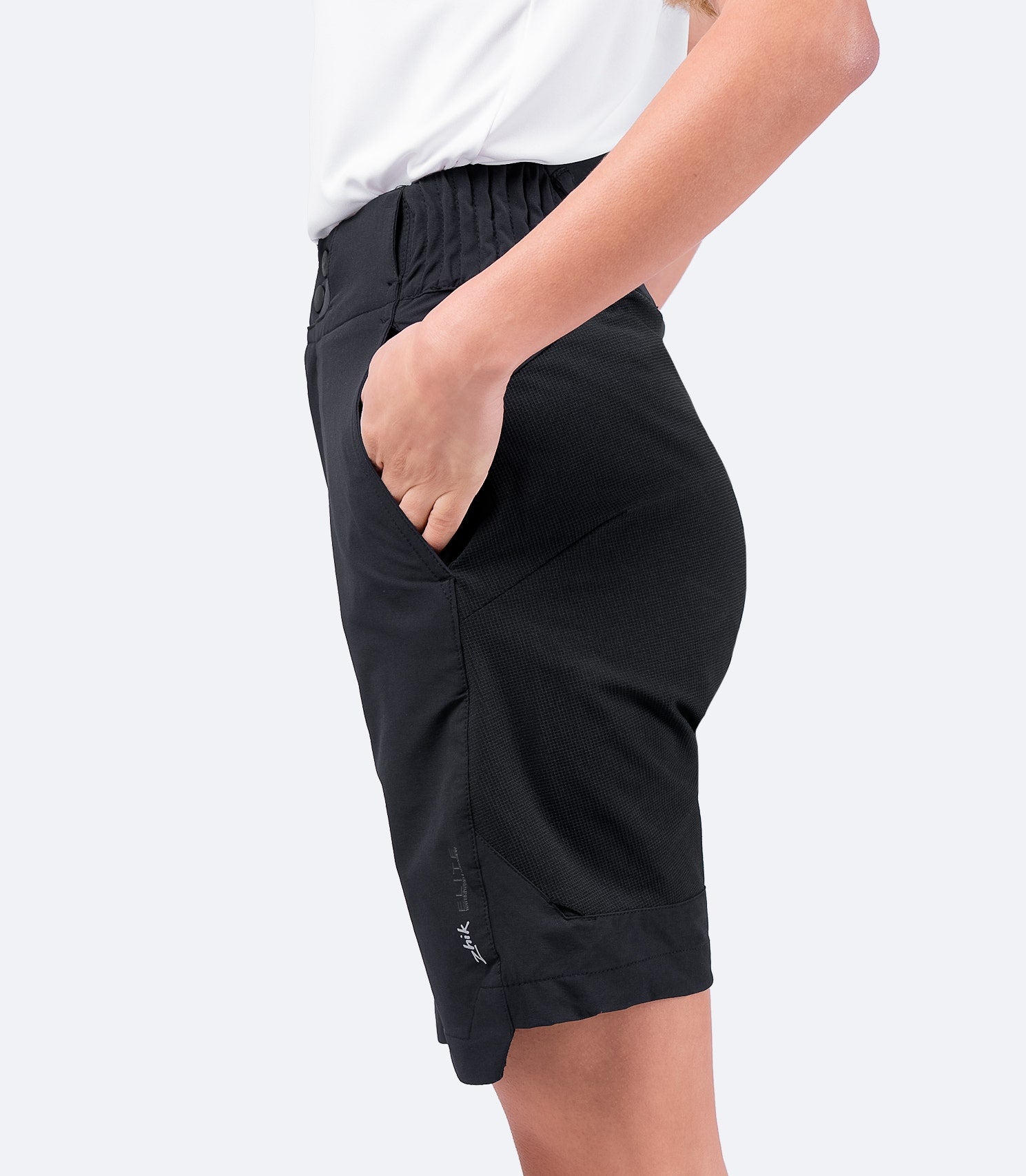 Womens Black Elite Shorts-2