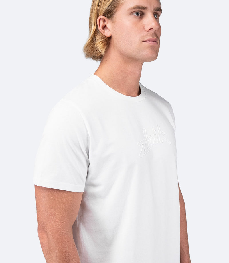 Mens Zhik Logo Cotton T-Shirt - White-3