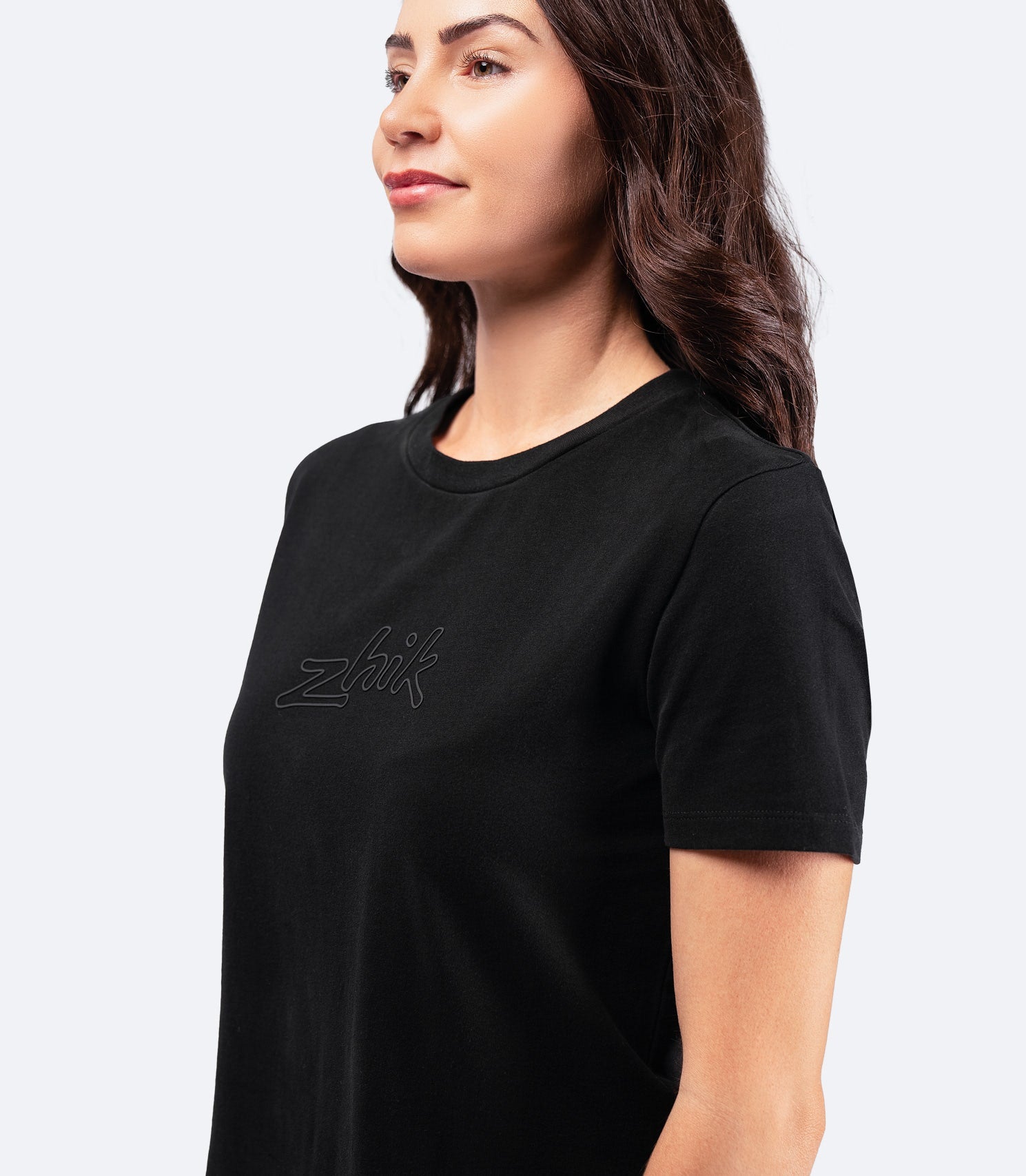 Womens Zhik Logo Cotton T-Shirt - Black