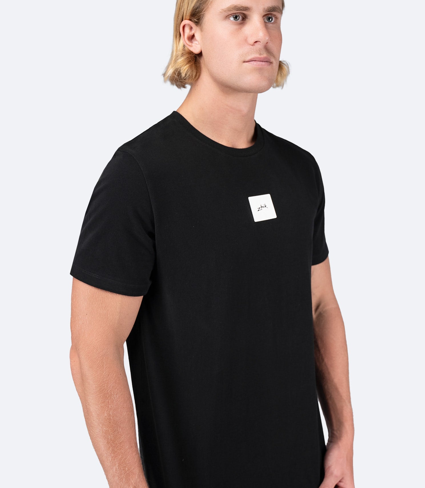 Mens Zhik Block Logo Cotton T-Shirt - Black-3
