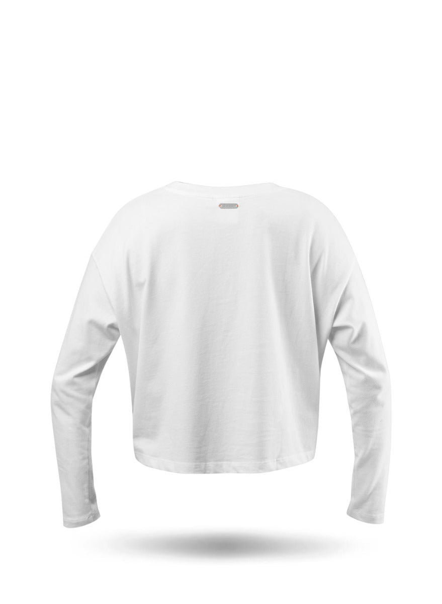 Womens Compass Print Long Sleeve Cotton Tee-11