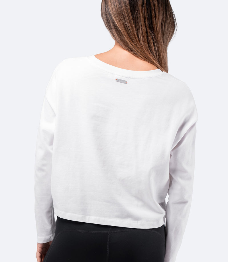 Womens Compass Print Long Sleeve Cotton Tee-2