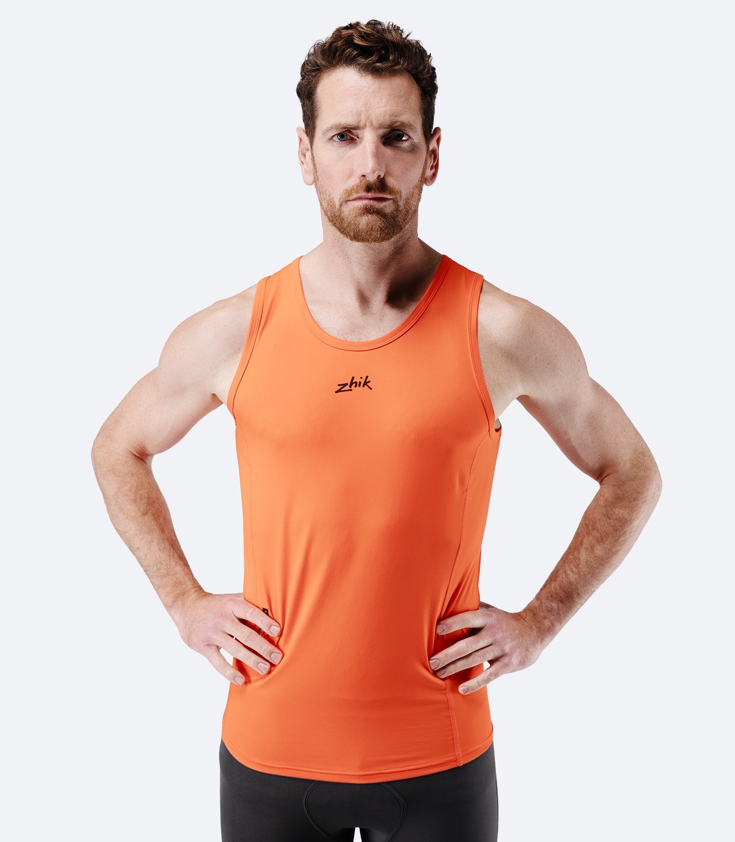 Mens Eco Spandex LT Race Singlet - Flame Red-1