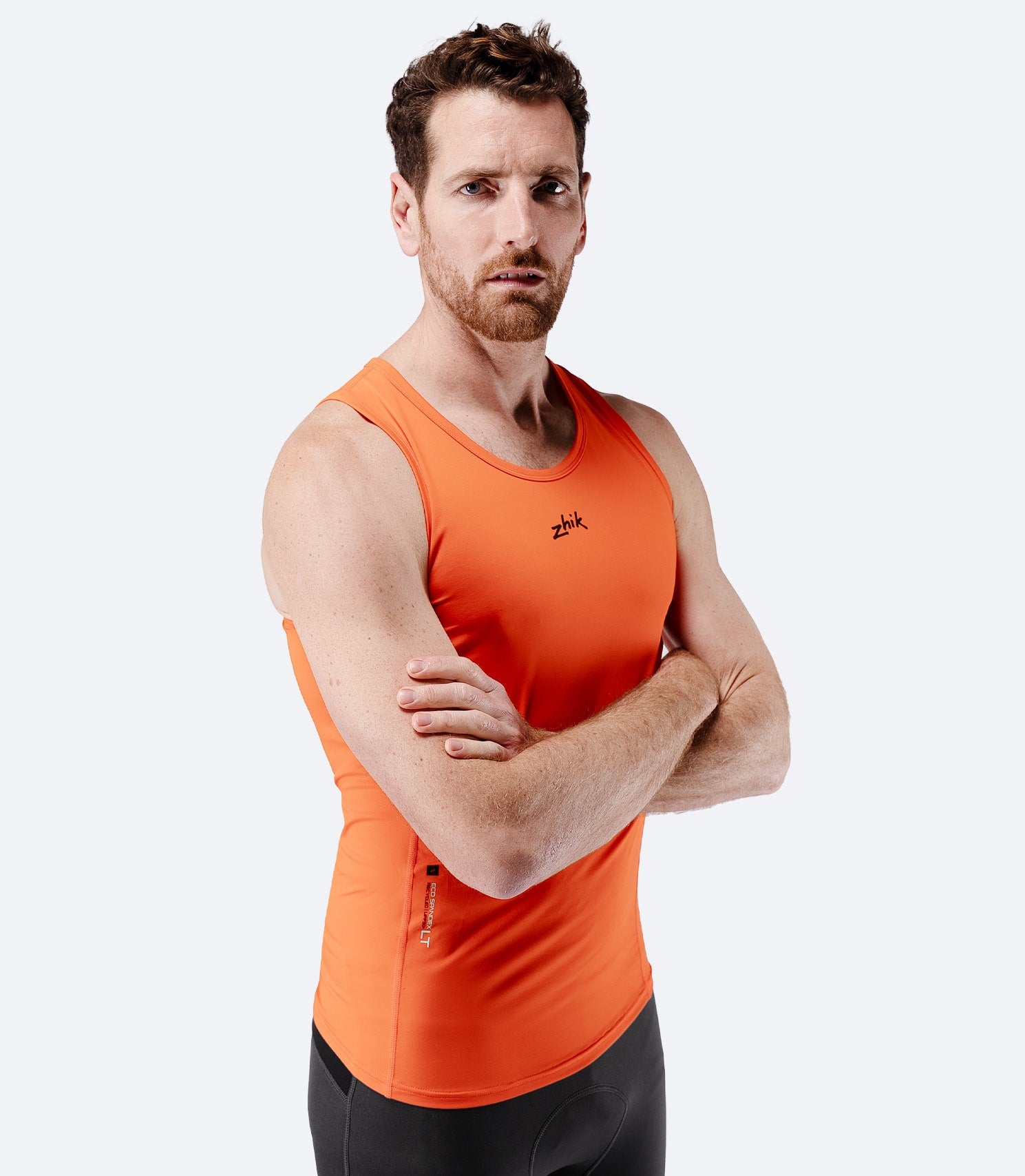 Mens Eco Spandex LT Race Singlet - Flame Red-2
