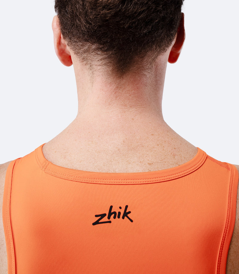 Mens Eco Spandex LT Race Singlet - Flame Red-3