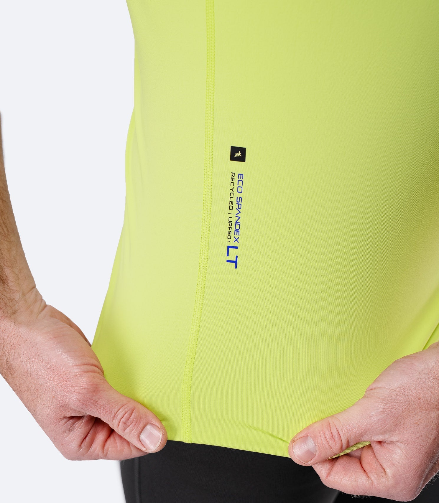 Mens Eco Spandex LT Race Singlet - Lime-3
