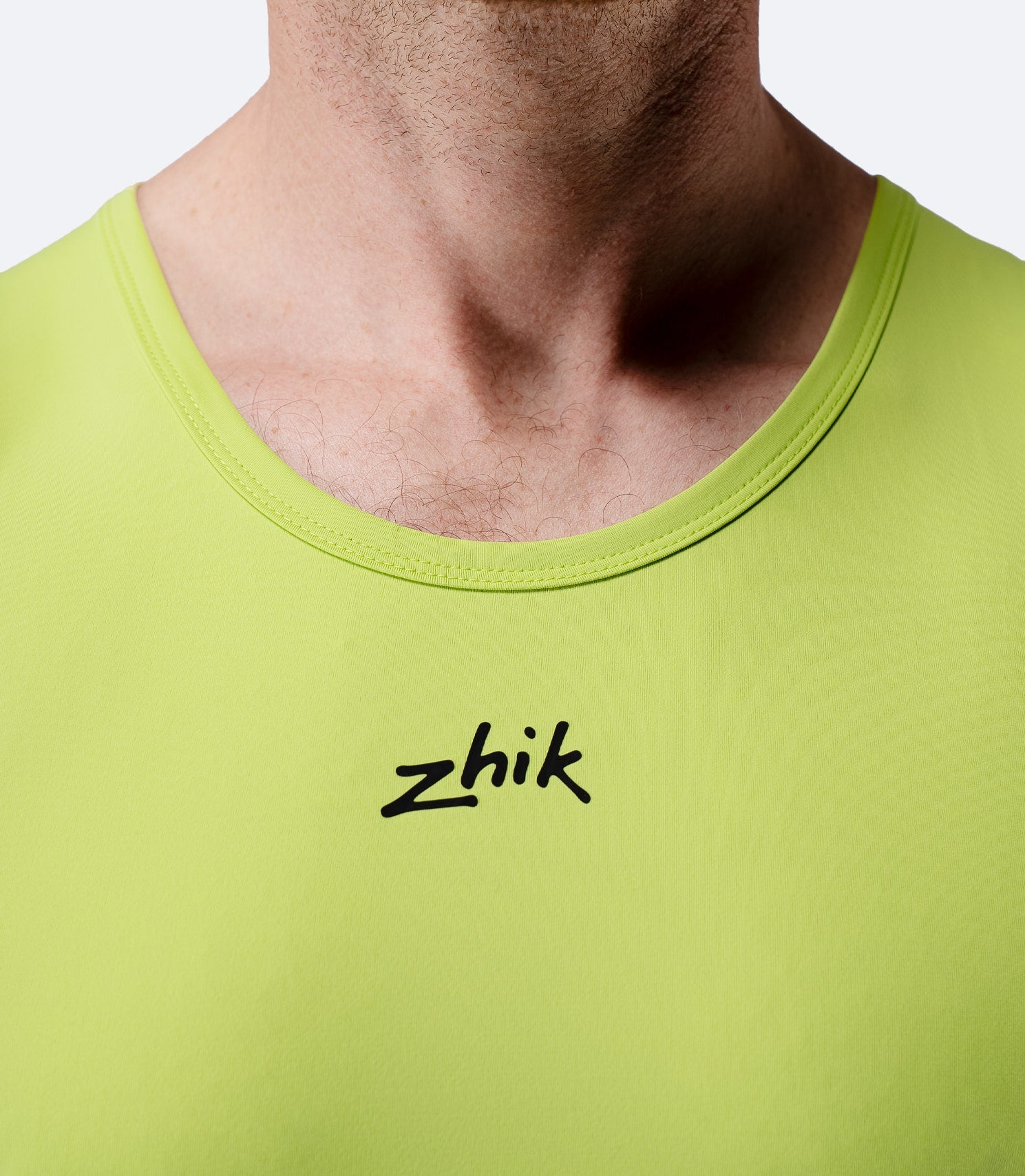Mens Eco Spandex LT Race Singlet - Lime-4