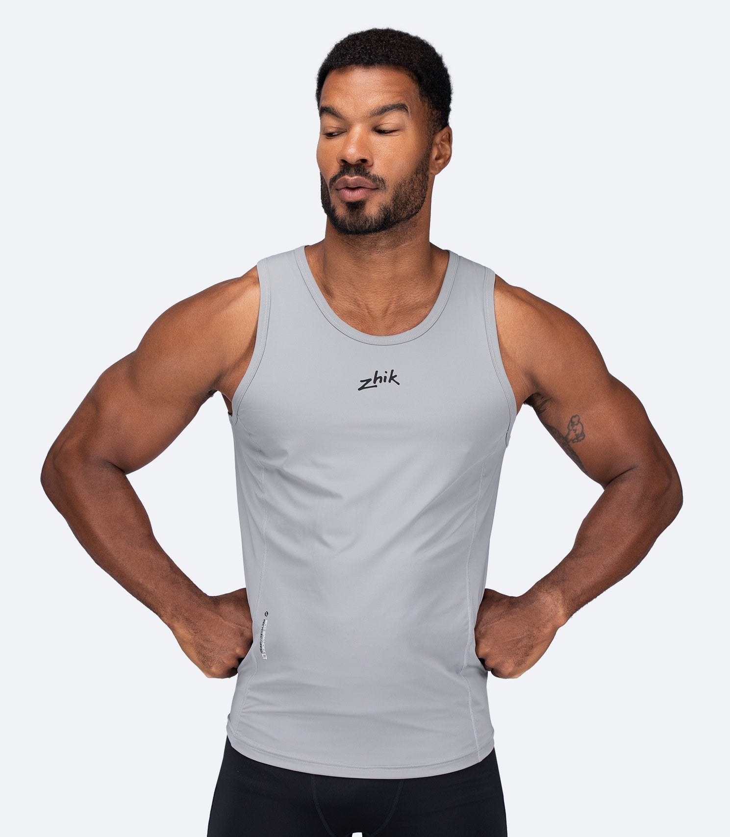 Mens Eco Spandex LT Race Singlet - Platinum-1