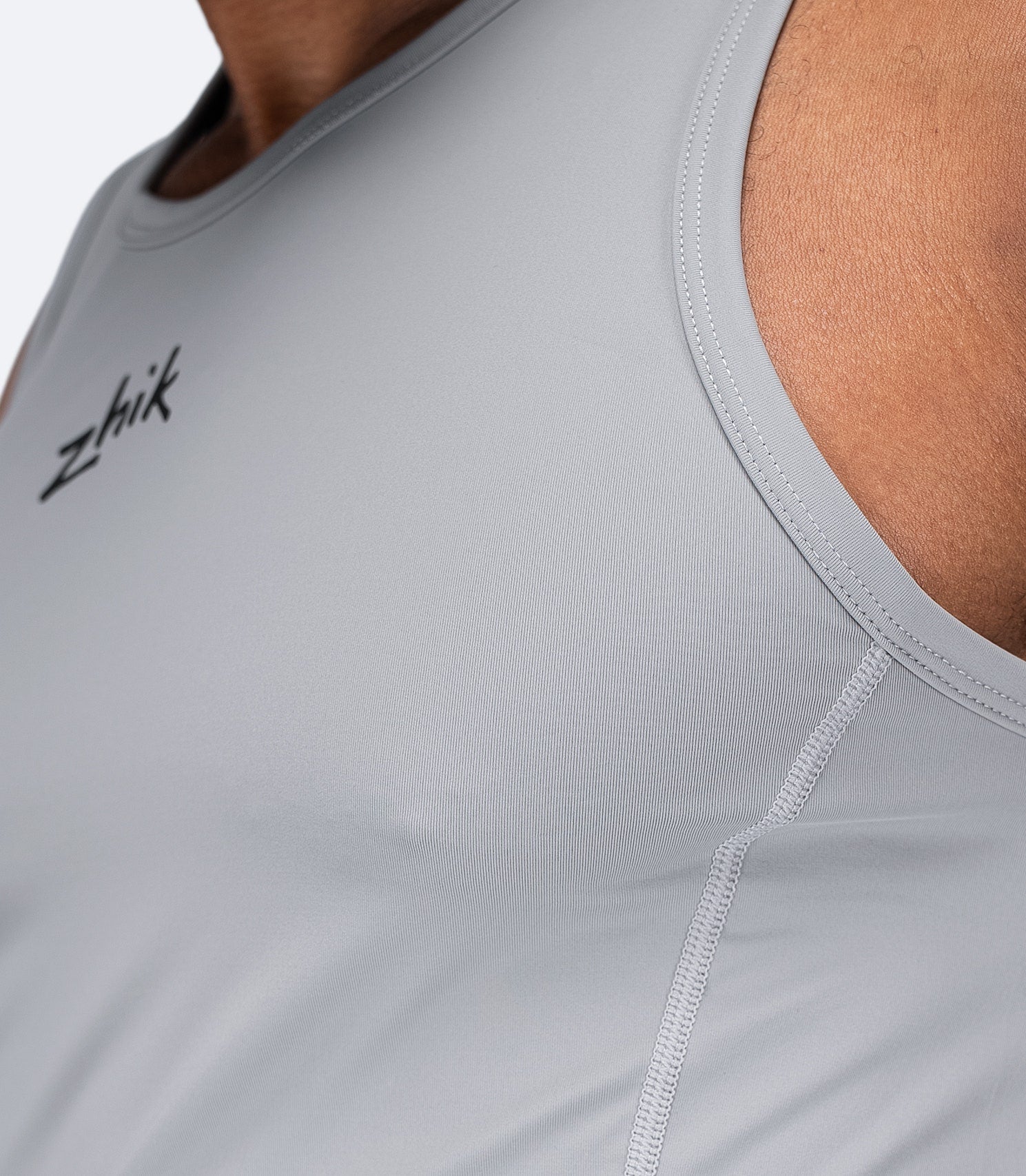 Mens Eco Spandex LT Race Singlet - Platinum-3
