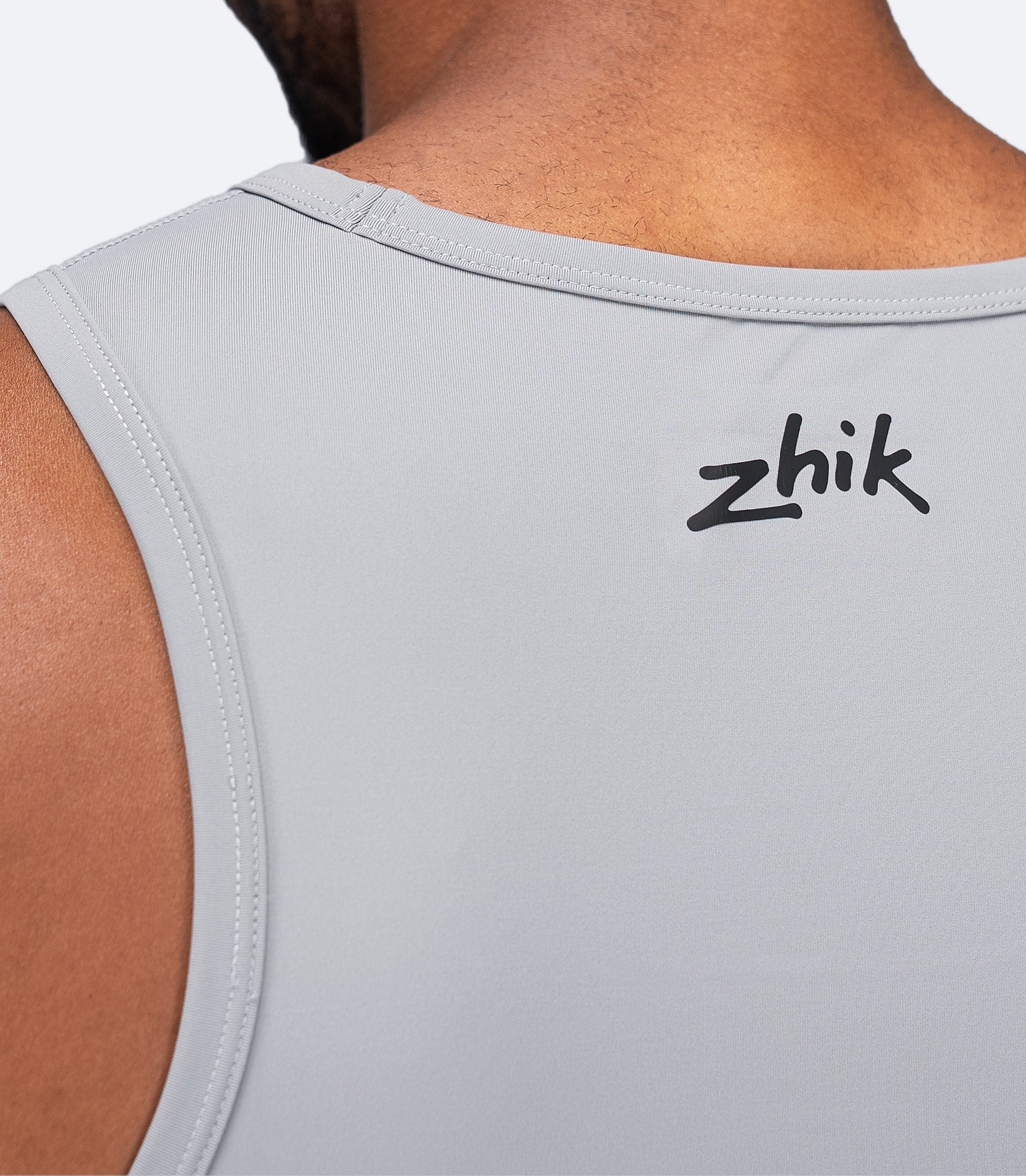 Mens Eco Spandex LT Race Singlet - Platinum-5