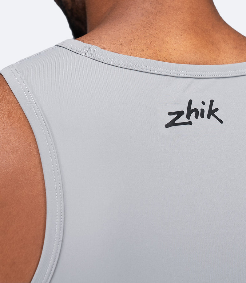 Mens Eco Spandex LT Race Singlet - Platinum-5
