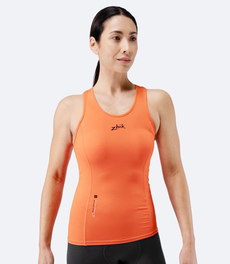 Womens Eco Spandex LT Race Singlet - Flame Red-1