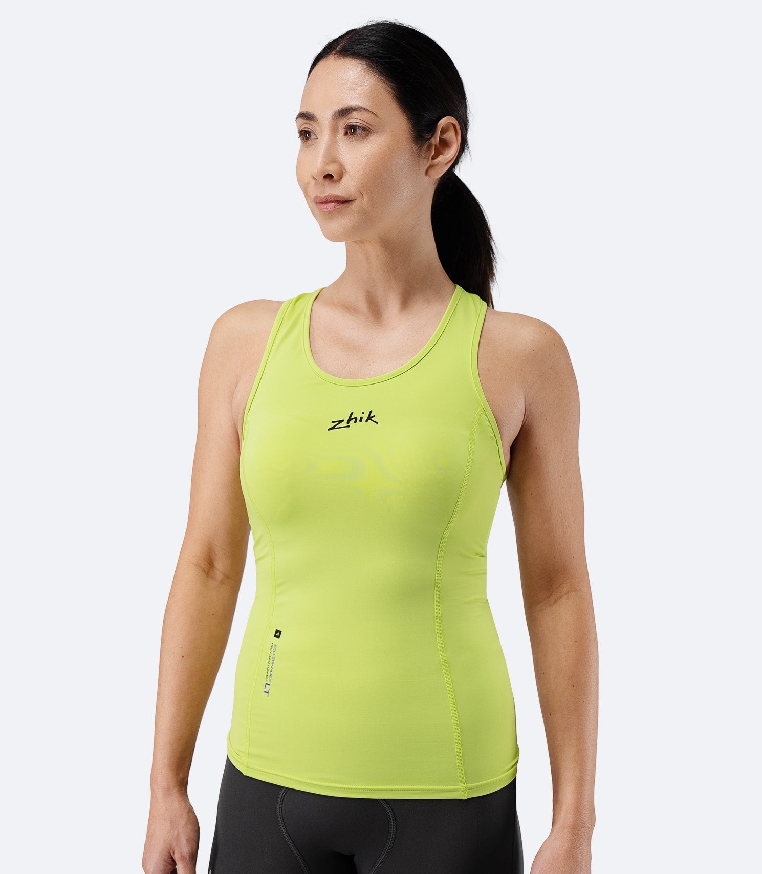 Womens Eco Spandex LT Race Singlet - Lime-1