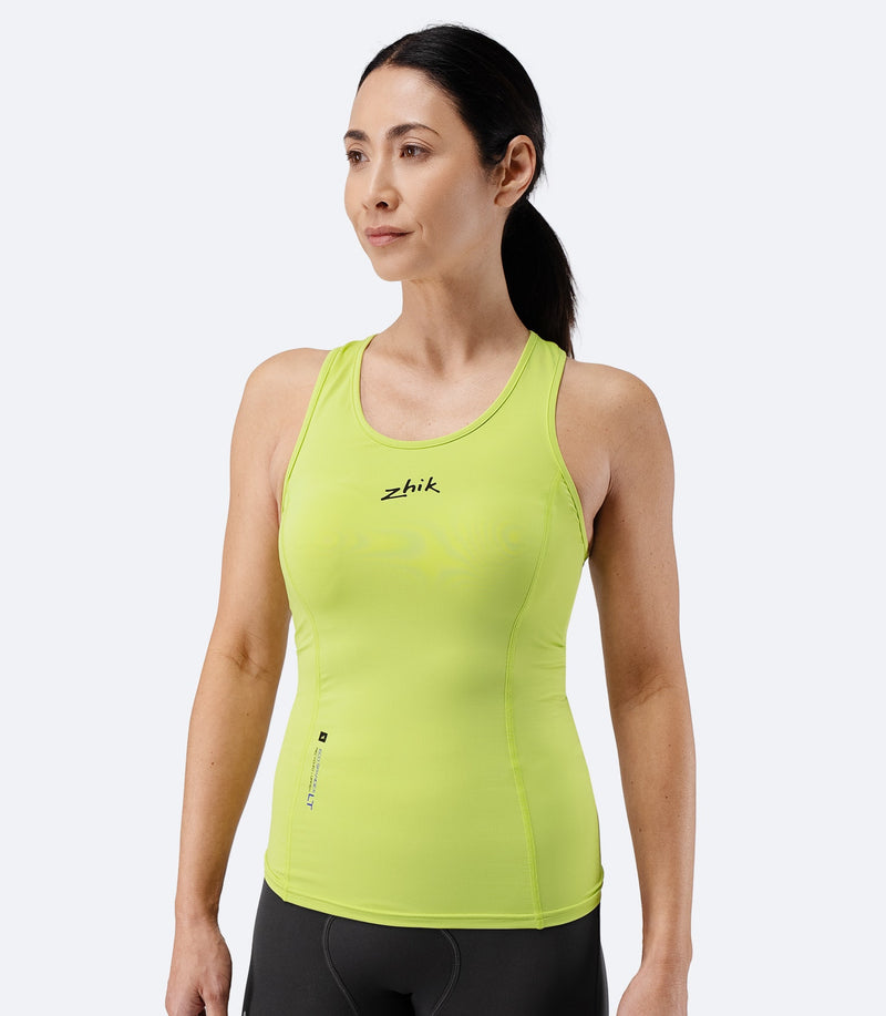Womens Eco Spandex LT Race Singlet - Lime-1